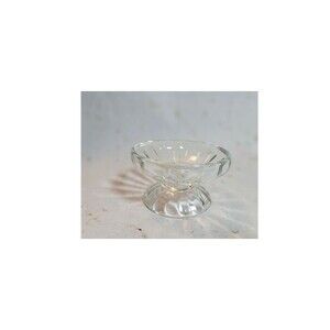 Vintage Libbey Glass Ice Cream Sundae Cup – Clear Ribbed Pedestal Dish
